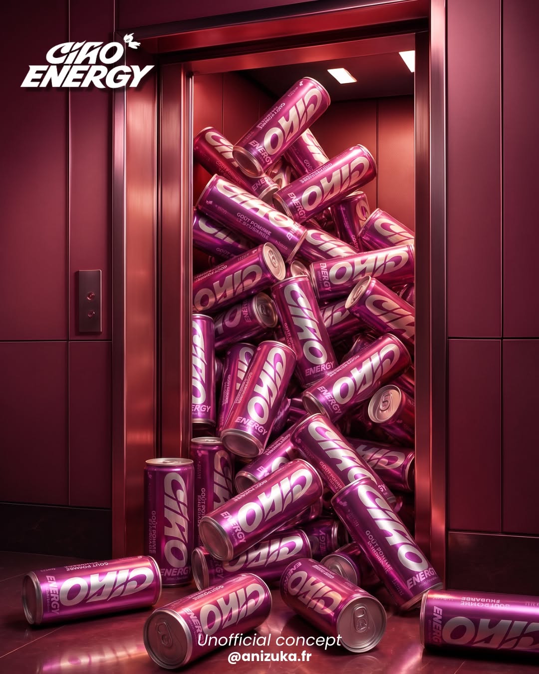 Instagram post: Elevator overflowing with cans is memorable