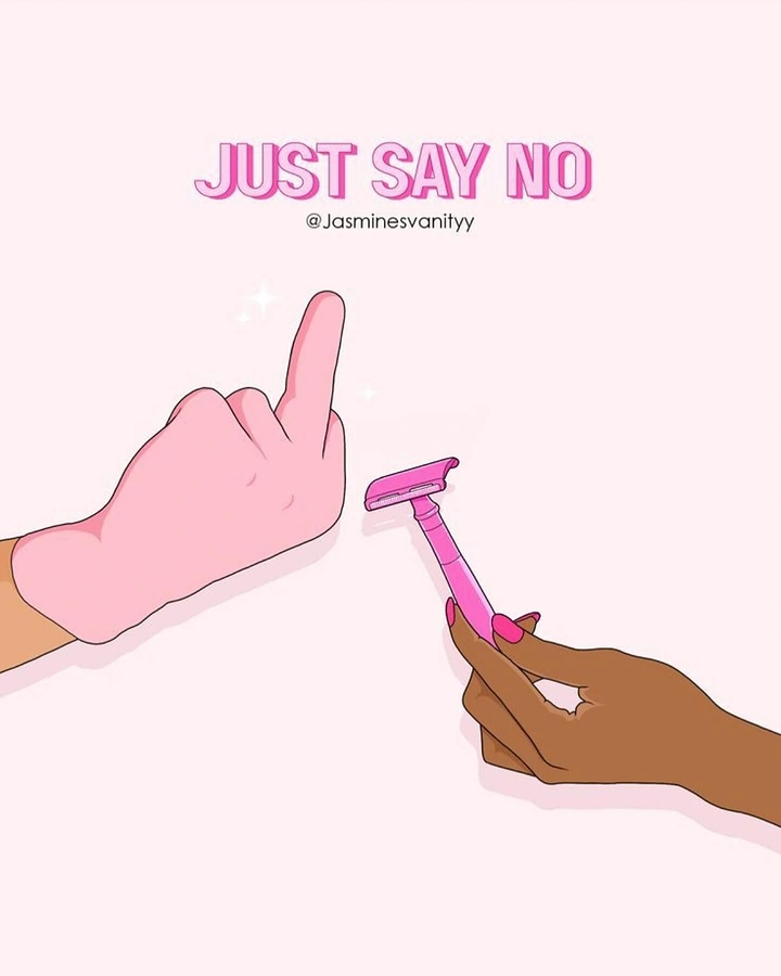 Laser Hair Removal Clinics creative ad: Witty anti-shaving visual metaphor