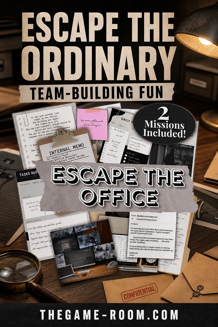 Escape Rooms creative ad: Office paperwork becomes escape-room campaign concept
