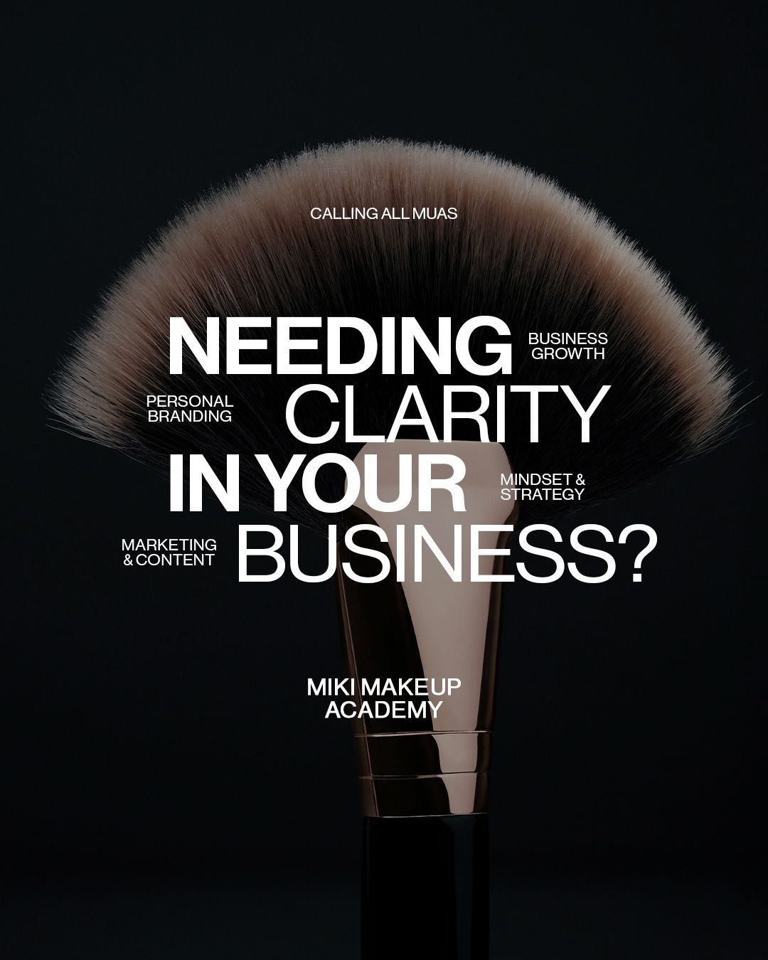 Instagram post: Makeup-brush hair creates business metaphor