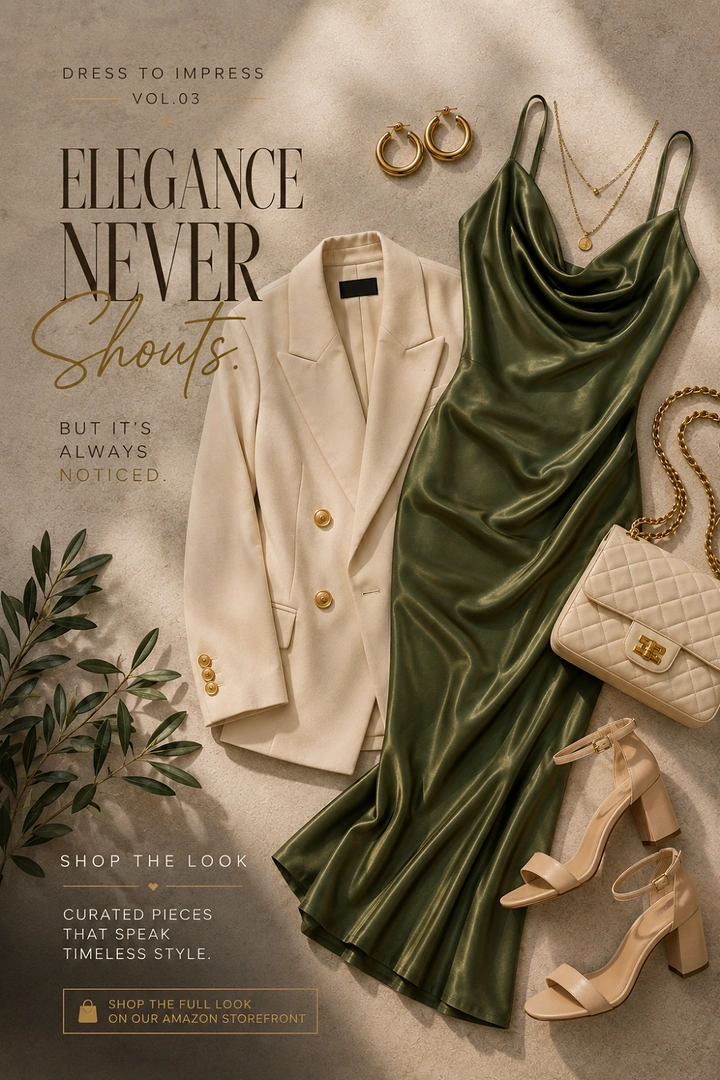 Men's Suits & Formal Wear creative ad: Elegance never shouts supports restrained flatlay