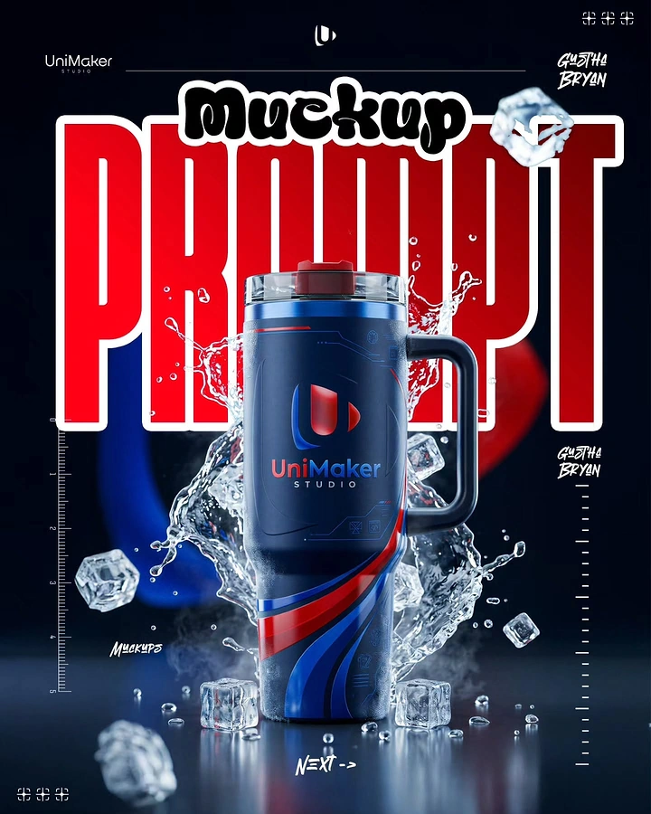 Tumblers, Flasks & Drinkware creative ad: Bottle bursts through icy drill typography