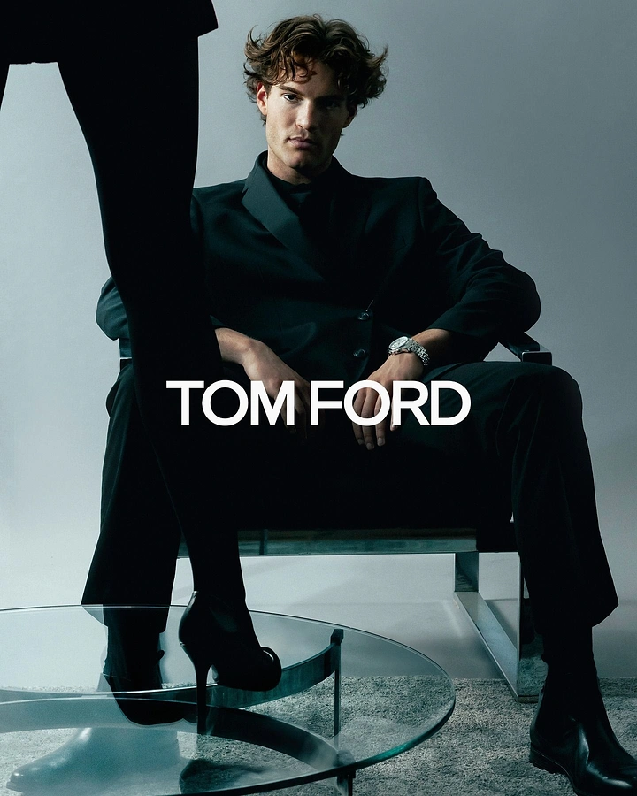 Men's Suits & Formal Wear creative ad: Minimal Tom Ford fashion campaign