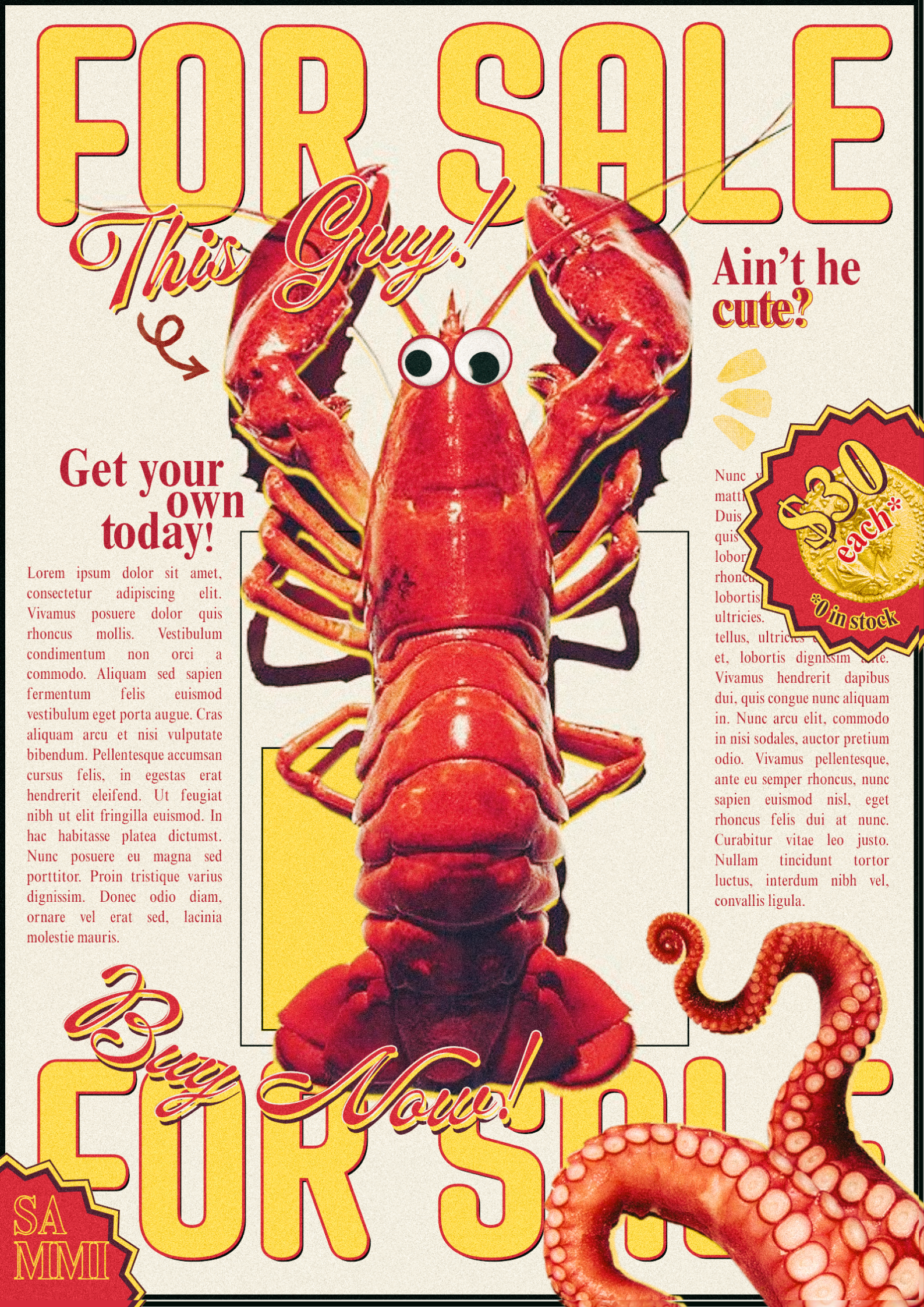 Story: Lobster character drives witty sale poster