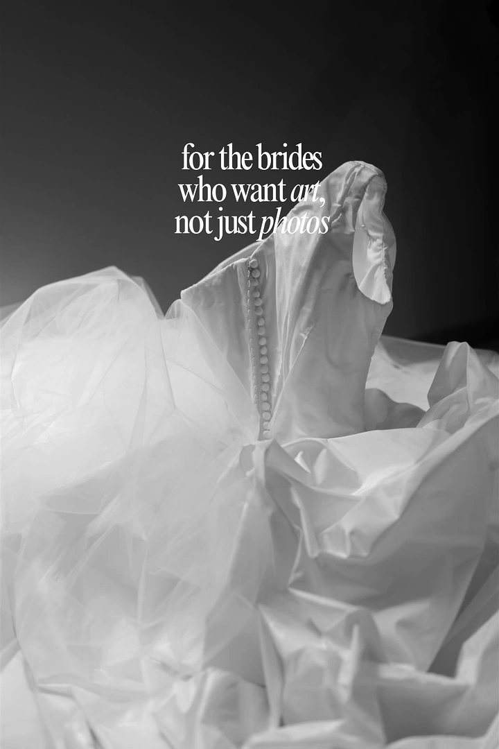 Bridal Wear & Wedding Dresses creative ad: Art-versus-photos visual concept