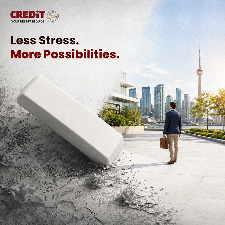 Credit Repair & Credit Score Services creative ad: Eraser metaphor makes debt disappear