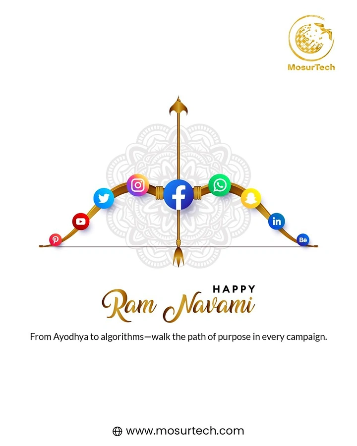 Ram Navami creative ad: Social icons bow; Ayodhya to algorithms copy