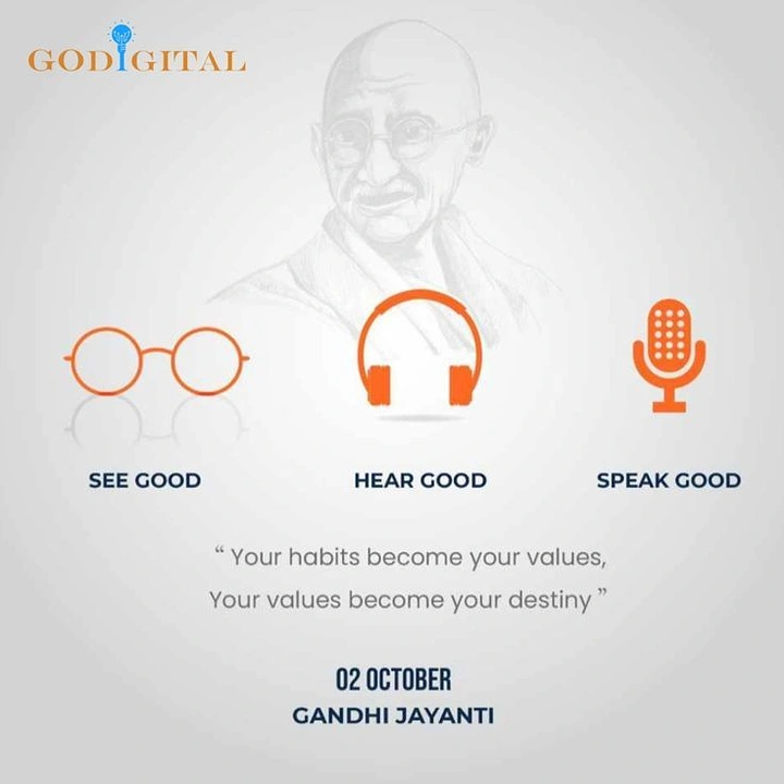 Gandhi Jayanti creative ad: Three monkeys retold as digital icons