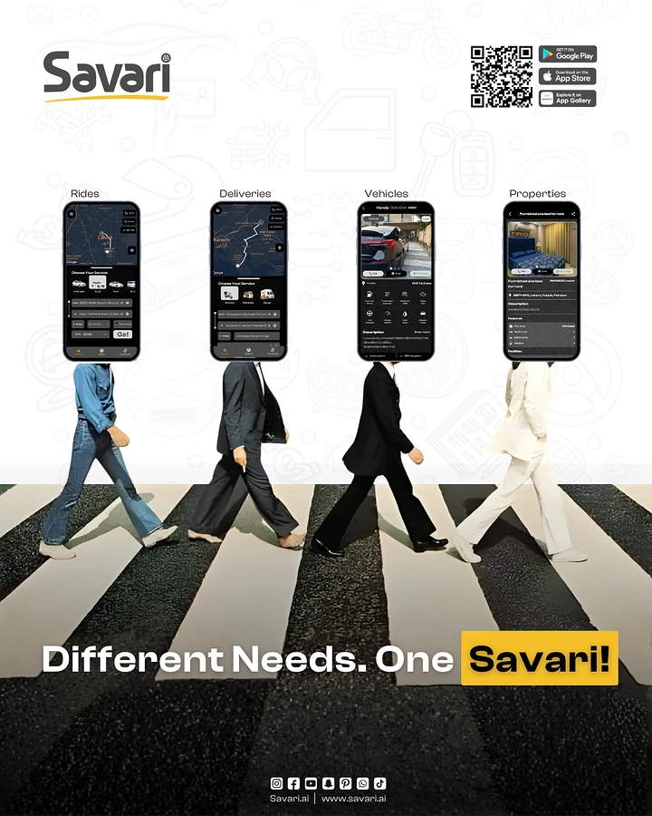 Taxi & Cab Services creative ad: Distinctive user lineup for one app