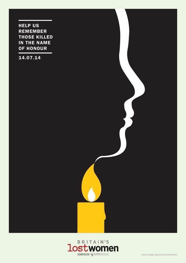 Candle smoke forming a woman's face profile