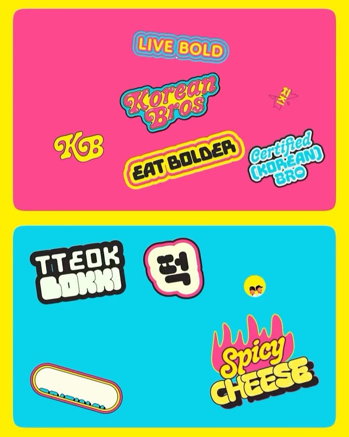 Instagram post: Sticker-covered head visualizes bold brand identity, slide 13