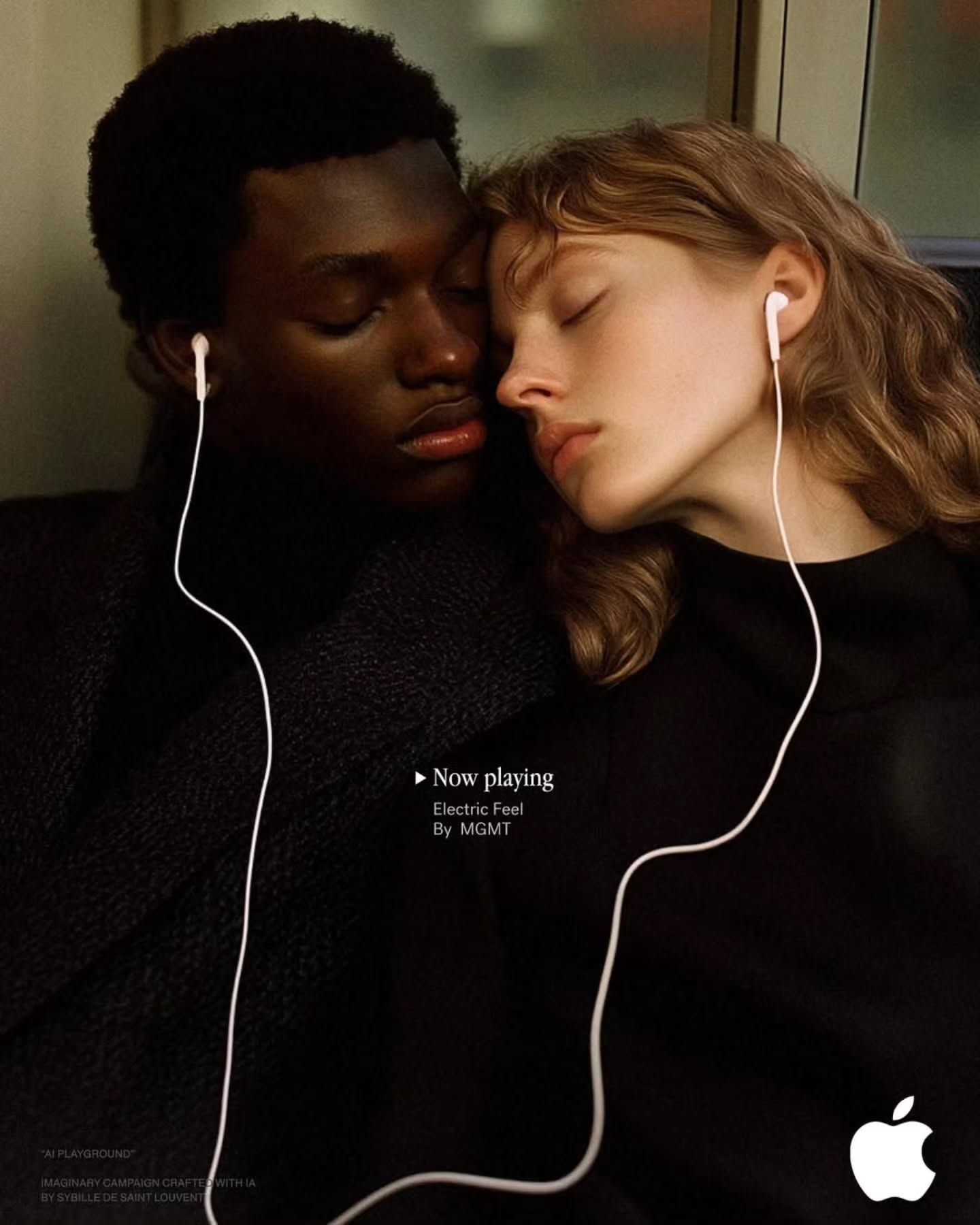 Instagram post: Shared earbuds turn listening into intimacy