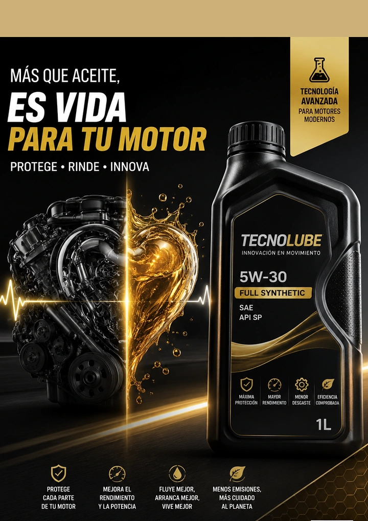Engine Oil & Lubricants creative ad: Engine and golden performance transformation