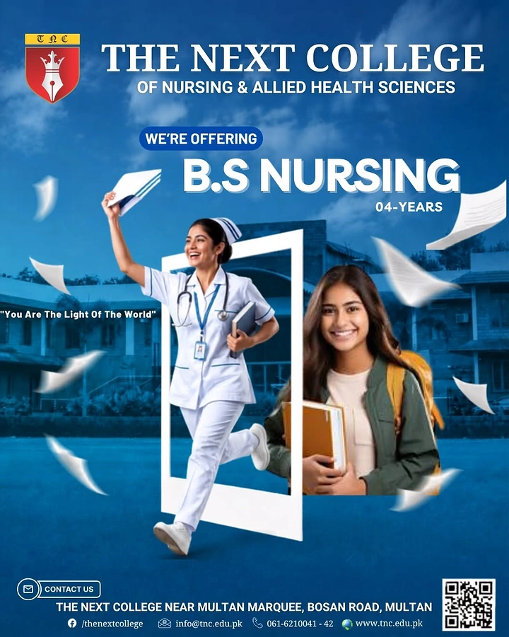 Schools & School Admissions creative ad: Nursing students framed through doorway
