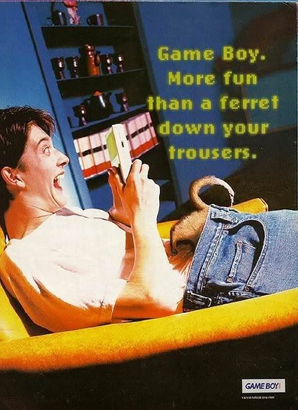 Gaming & Esports creative ad: Witty ferret-in-trousers copy
