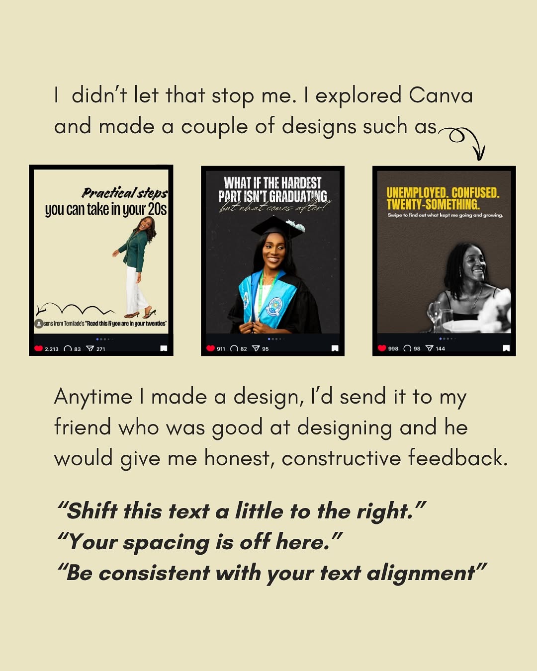 Instagram post: Portrait and curved headline create hook, slide 3