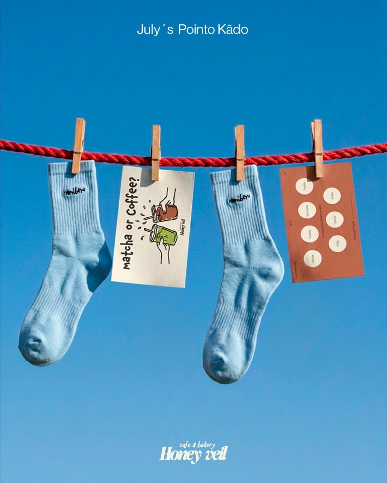Instagram post: Whimsical clothesline match-making concept
