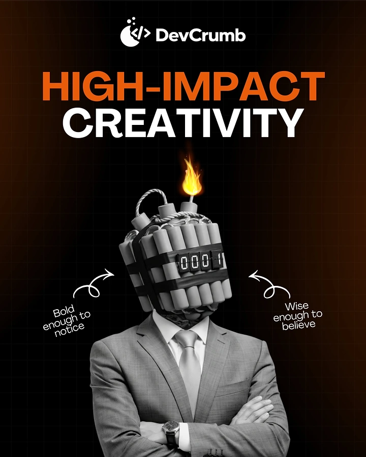 Agency creative ad: Dynamite-headed executive for high impact