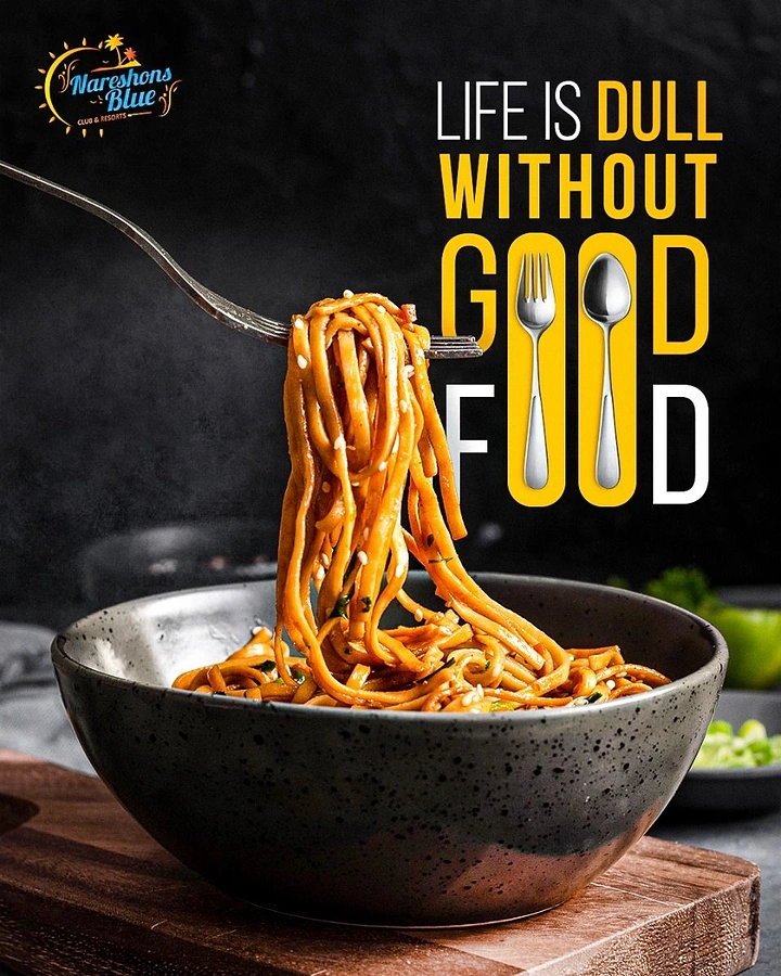 Instant Noodles & Pasta Brands creative ad: Utensils cleverly complete witty typography