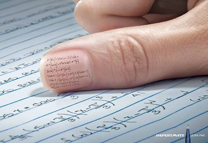 Pens & Writing Instruments creative ad: Tiny handwritten message creates visual intrigue