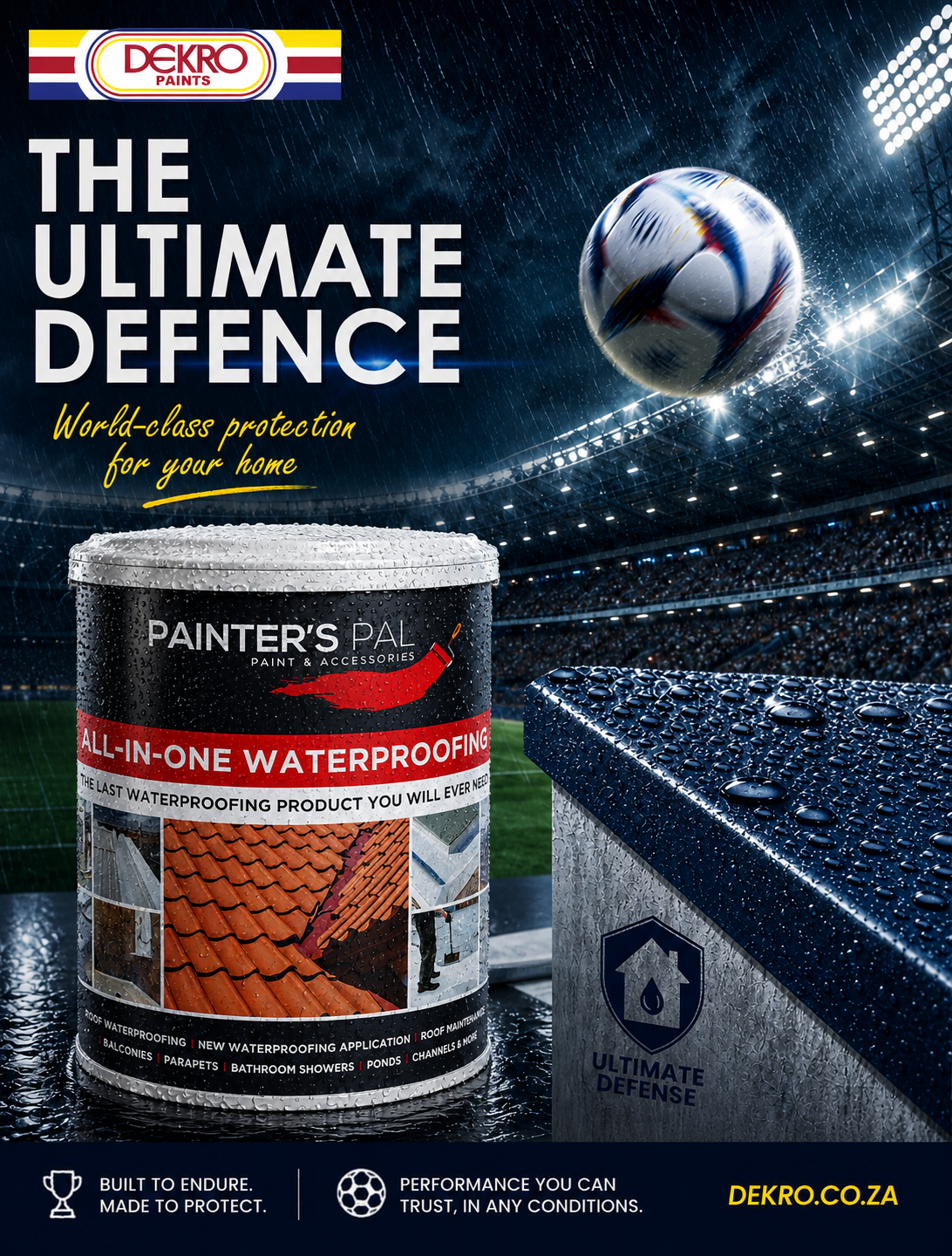 Instagram post: Football defense metaphor sells protection