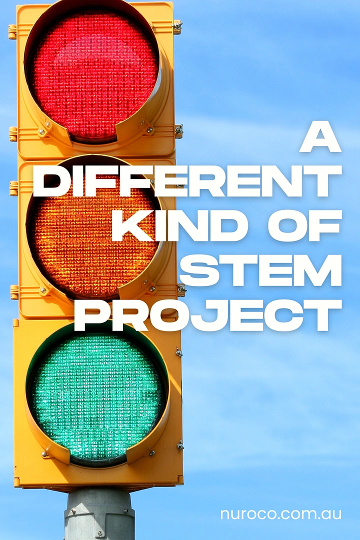 Robotics & STEM Classes creative ad: Traffic light creates a STEM direction metaphor