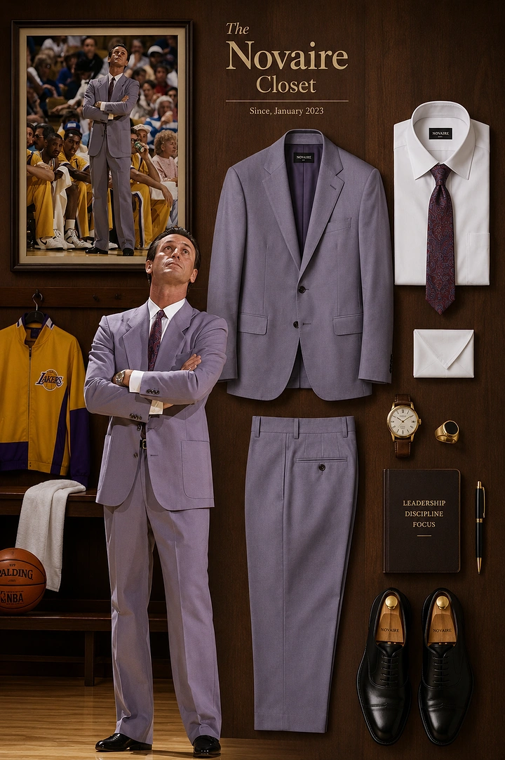 Men's Suits & Formal Wear creative ad: Suit wardrobe becomes polished closet presentation
