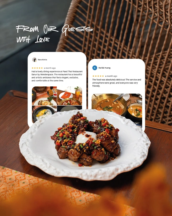 BBQ & Grill Restaurants creative ad: Guest posts frame featured food