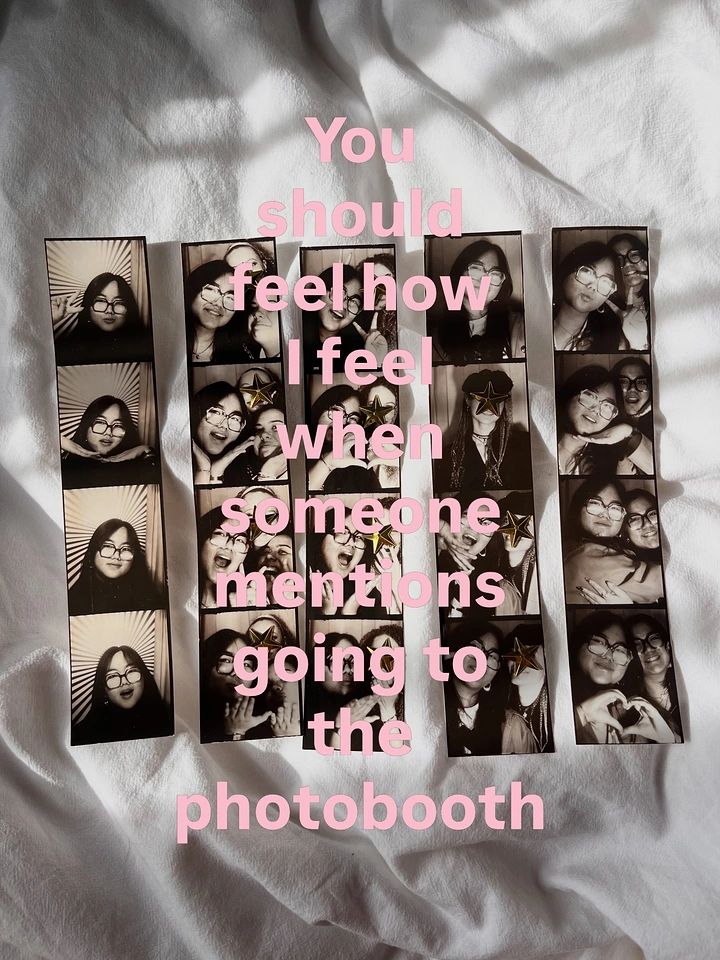 Photo Booth Rentals creative ad: Relatable copy sells photobooth excitement