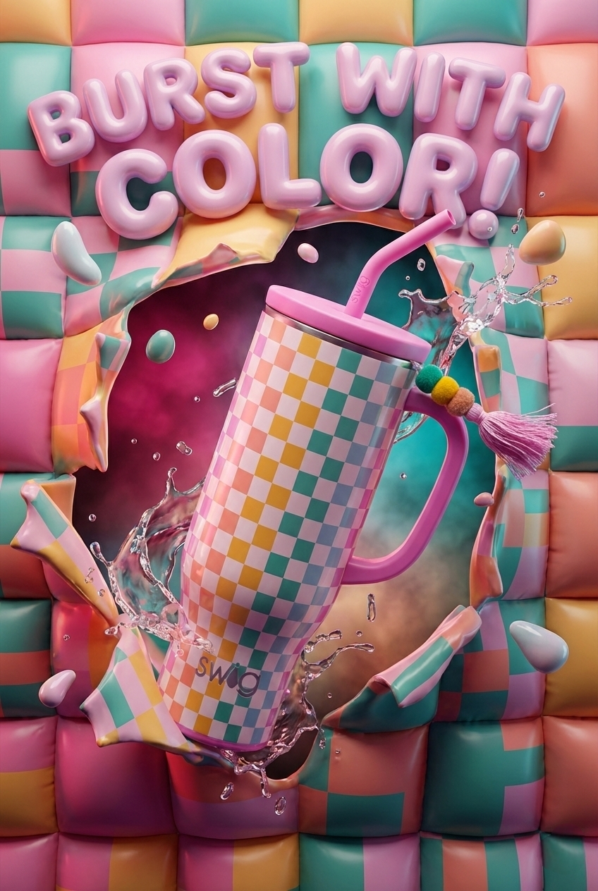 Story: Color explosion turns product into celebration