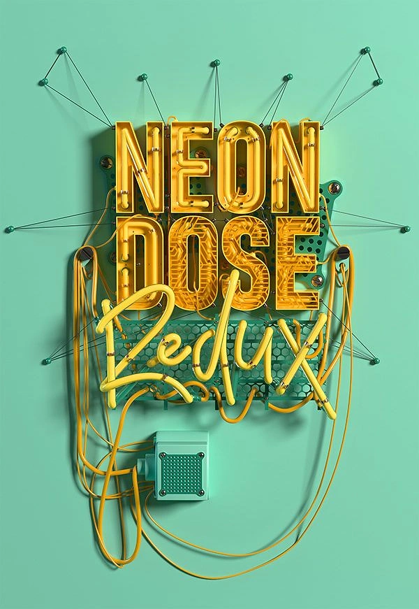 Signage & Sign Makers creative ad: Typography doubles as tangled neon installation