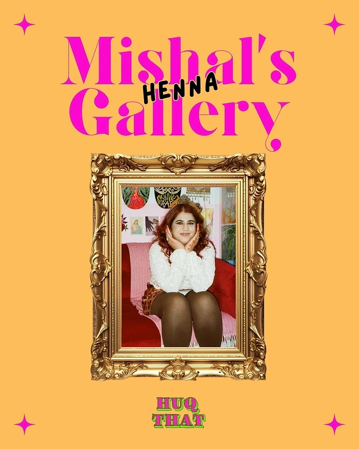 Mehndi & Henna Artists creative ad: Henna artist presented as gallery portrait