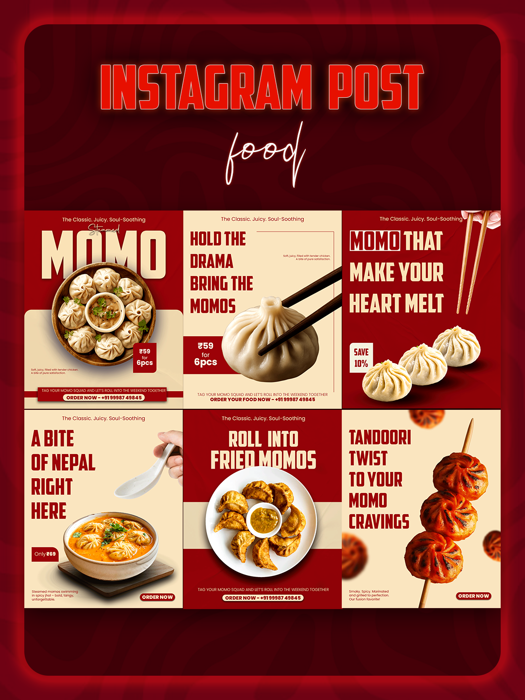 Instagram post: Momo copy creates playful product world