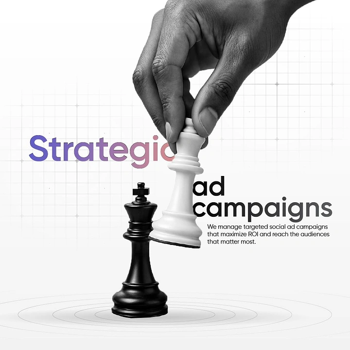 Agency creative ad: Chess move metaphor for strategic ads