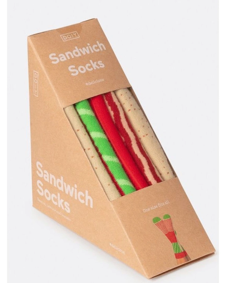 Socks Brands creative ad: Sandwich packaging metaphor makes product memorable