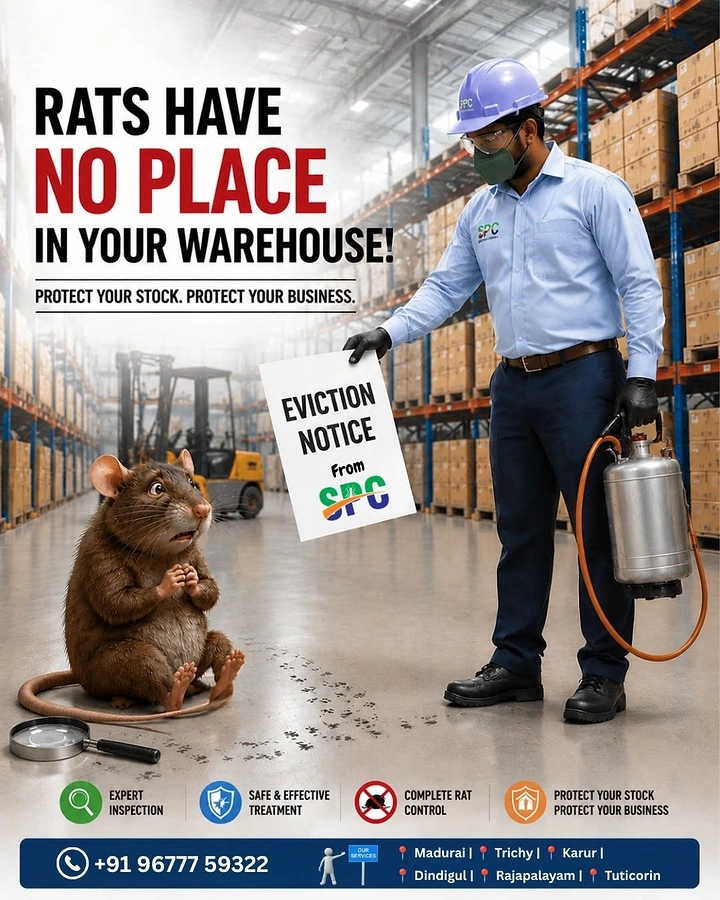 Pest Control creative ad: Rat served an eviction notice, witty