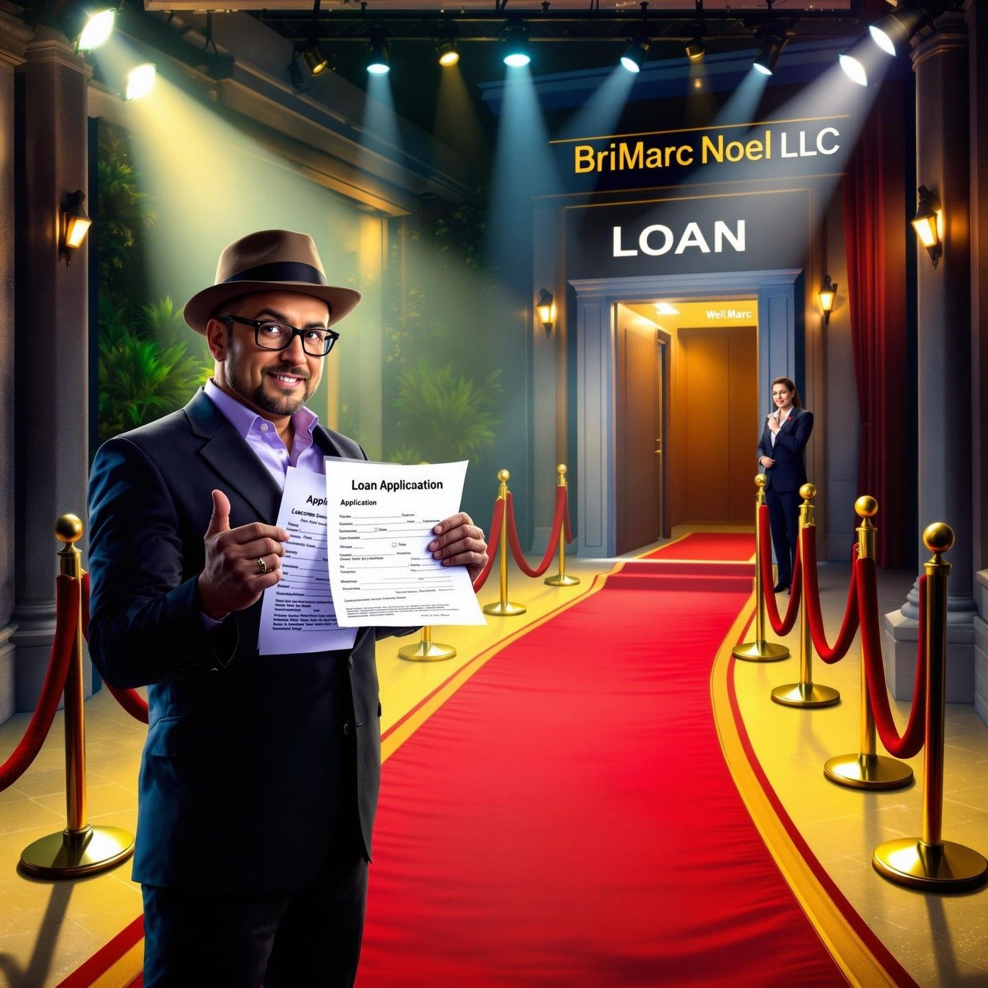Instagram post: Loan approval framed as red-carpet event