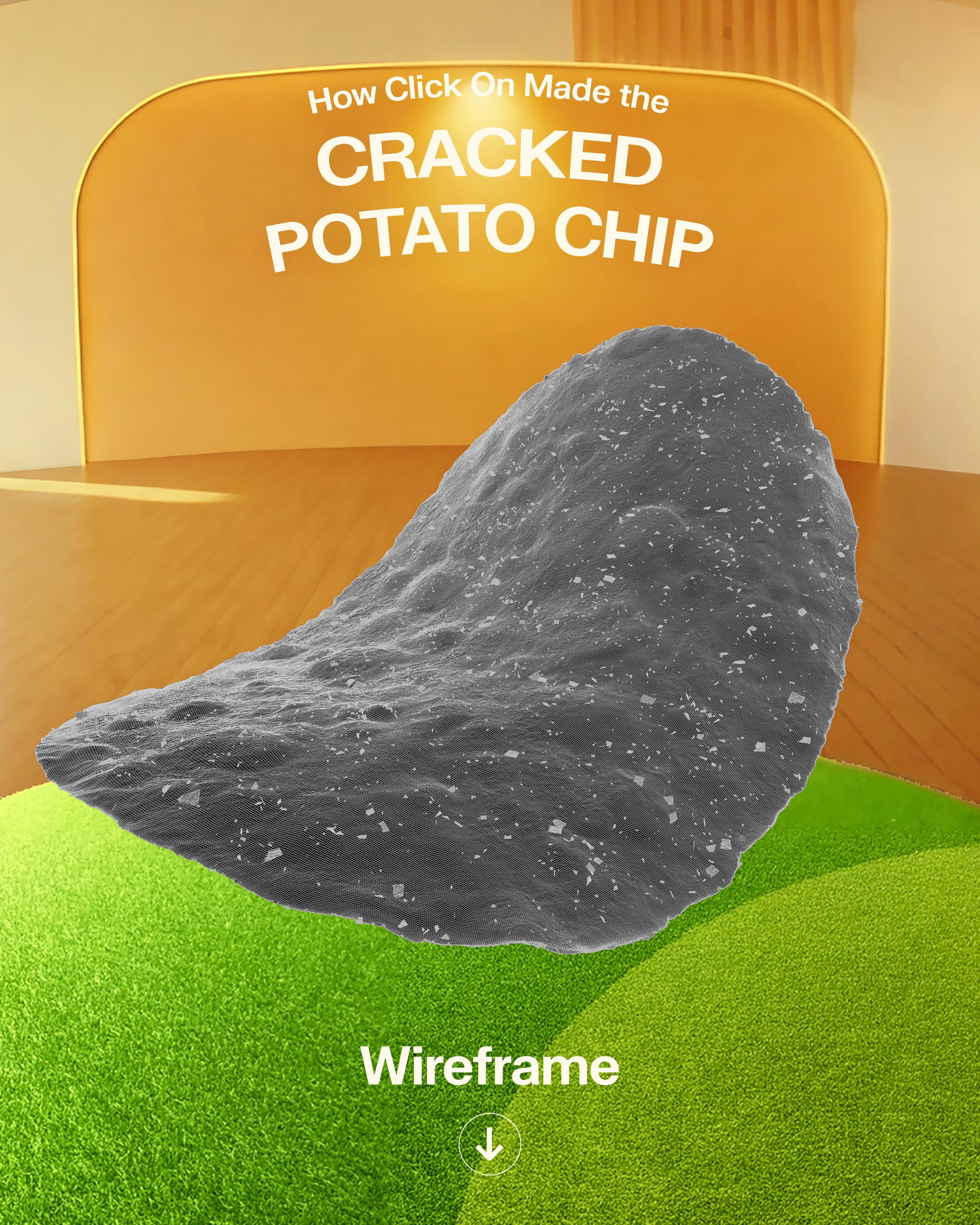 Instagram post: Chip as cracked terrain carousel slide, slide 3