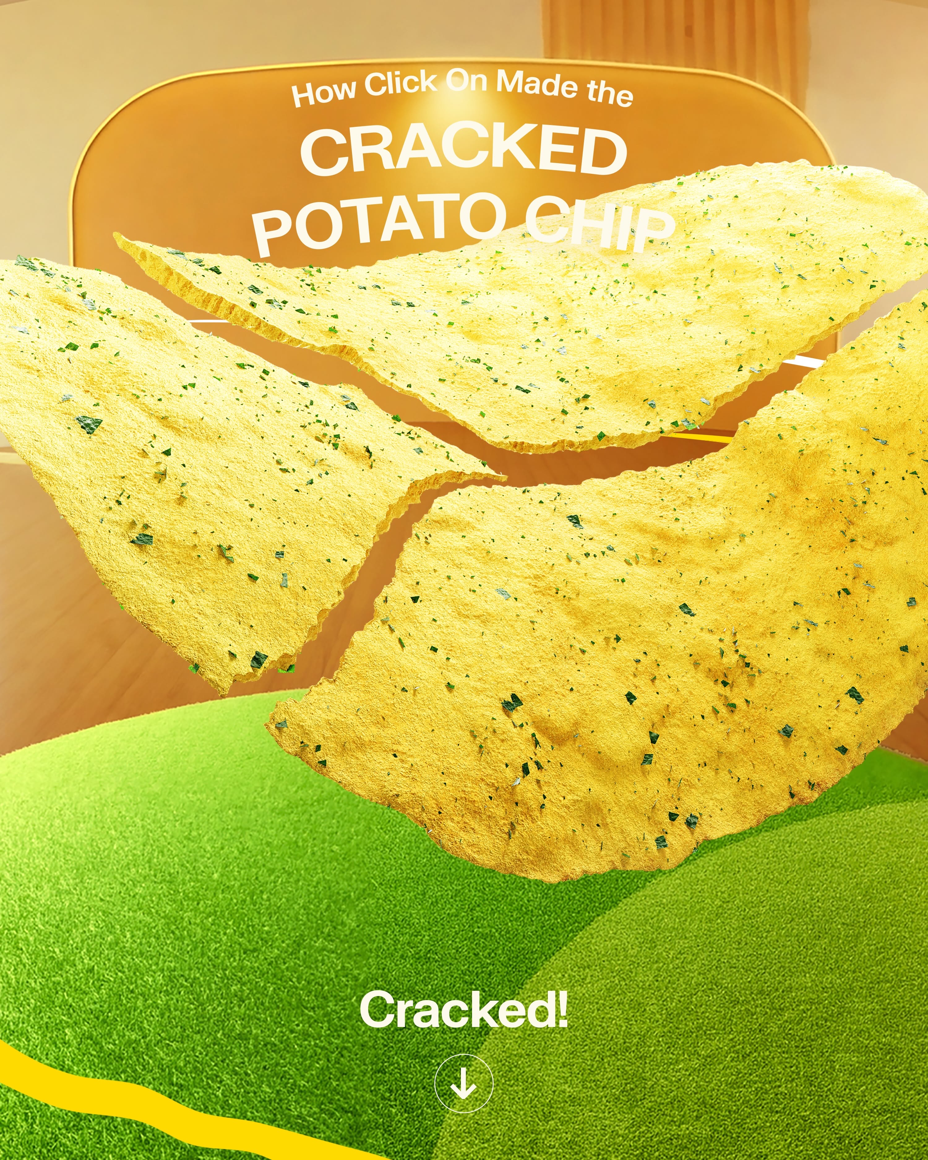 Instagram post: Chip as cracked terrain carousel slide, slide 7