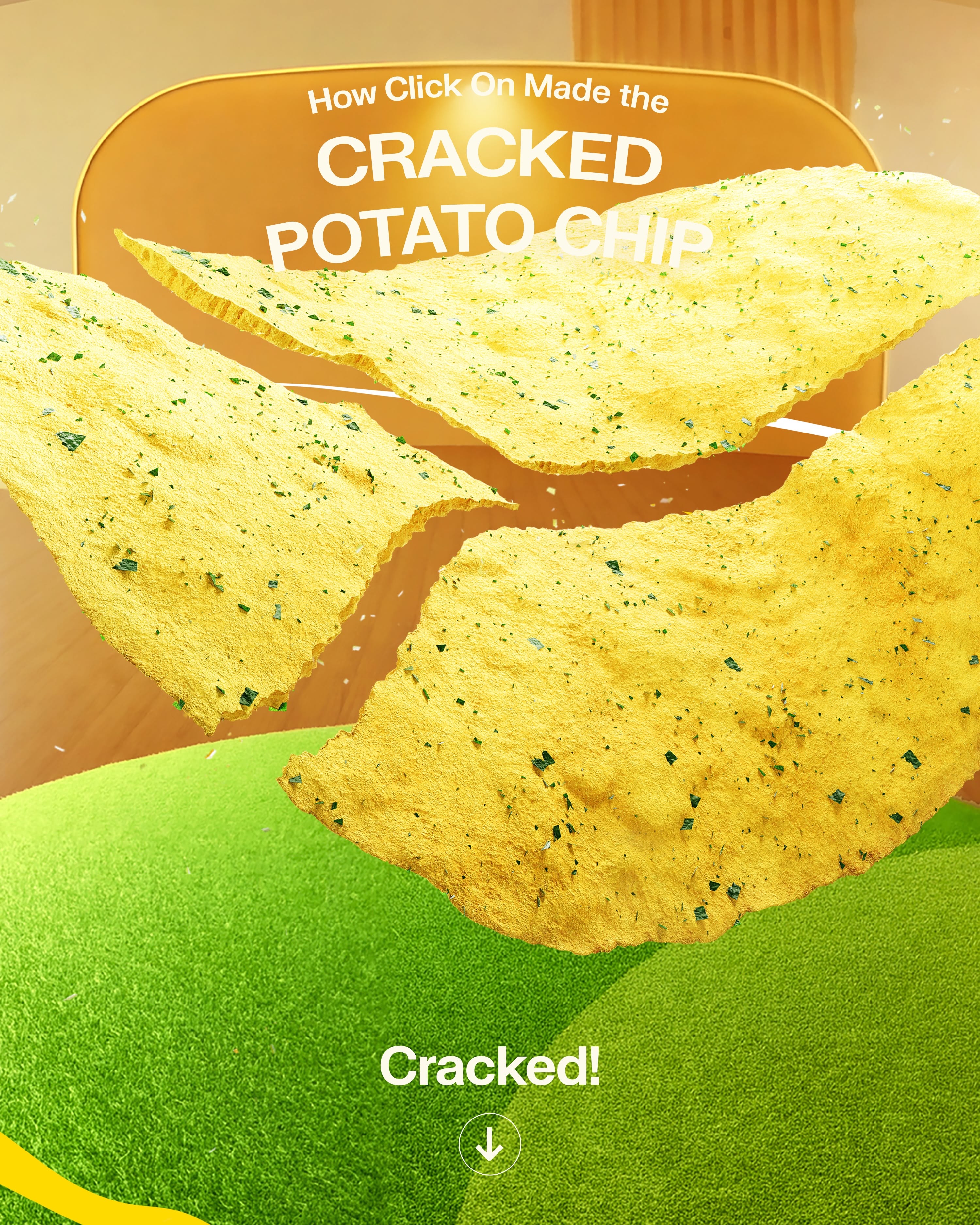Instagram post: Chip as cracked terrain carousel slide, slide 8