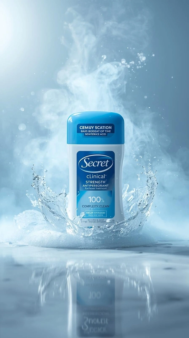 Deodorants & Antiperspirants creative ad: Ice splash visualizes freshness
