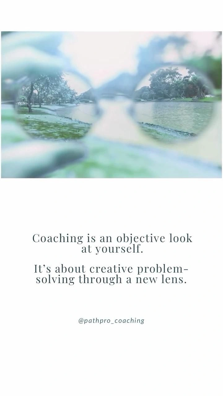 Life & Business Coaches creative ad: Lens metaphor reinforces objective coaching