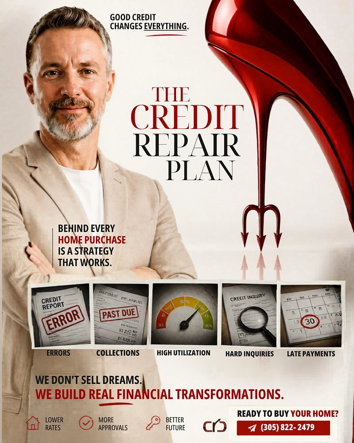 Credit Repair & Credit Score Services creative ad: Editorial shoe metaphor for credit planning