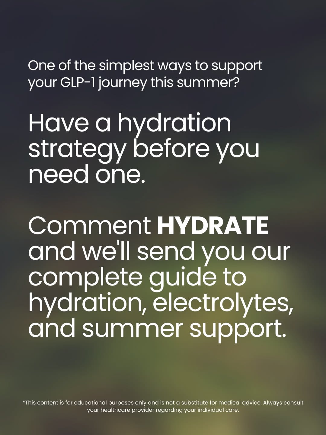 Instagram post: Witty GLP-1 hydration mistake concept, slide 6