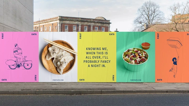 Salad Bars & Healthy Restaurants creative ad: Witty copy about staying in.