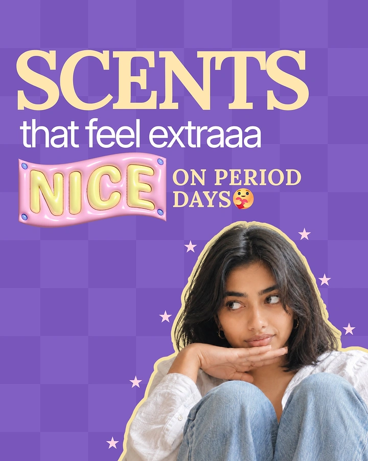 Period Care & Feminine Hygiene creative ad: Playful scent copy for period days