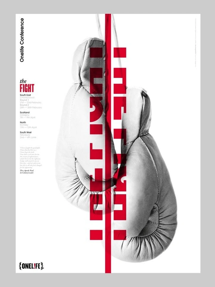 Nonprofit & Social Cause creative ad: Hanging pair of white boxing gloves