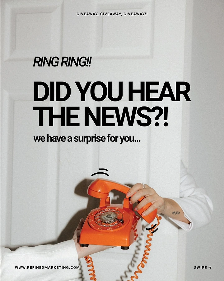Agency creative ad: Ringing rotary phone teases news