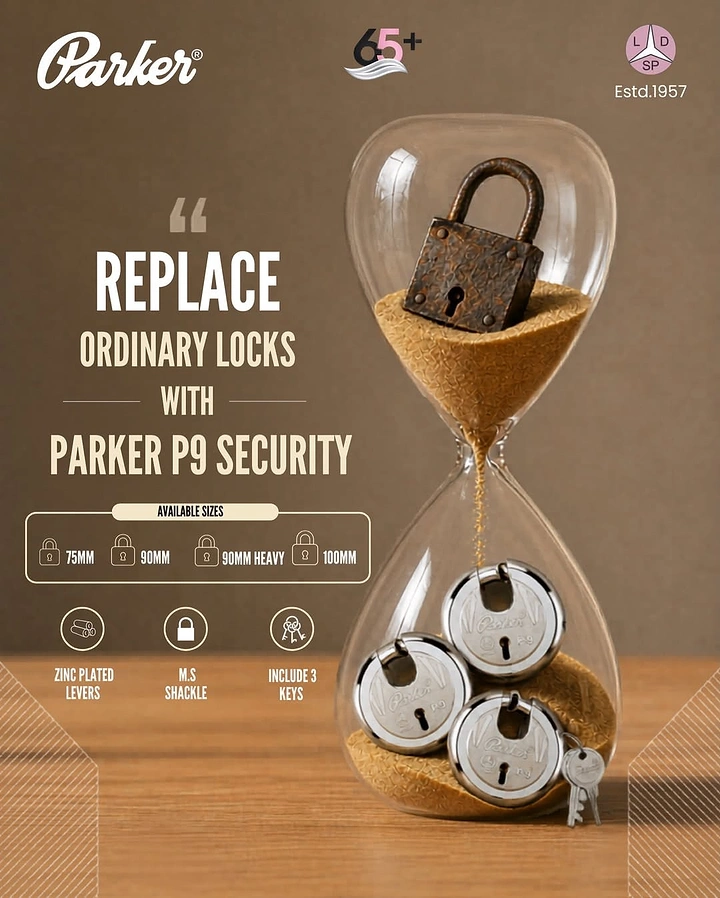 Locksmiths creative ad: Hourglass: old lock sand, new locks