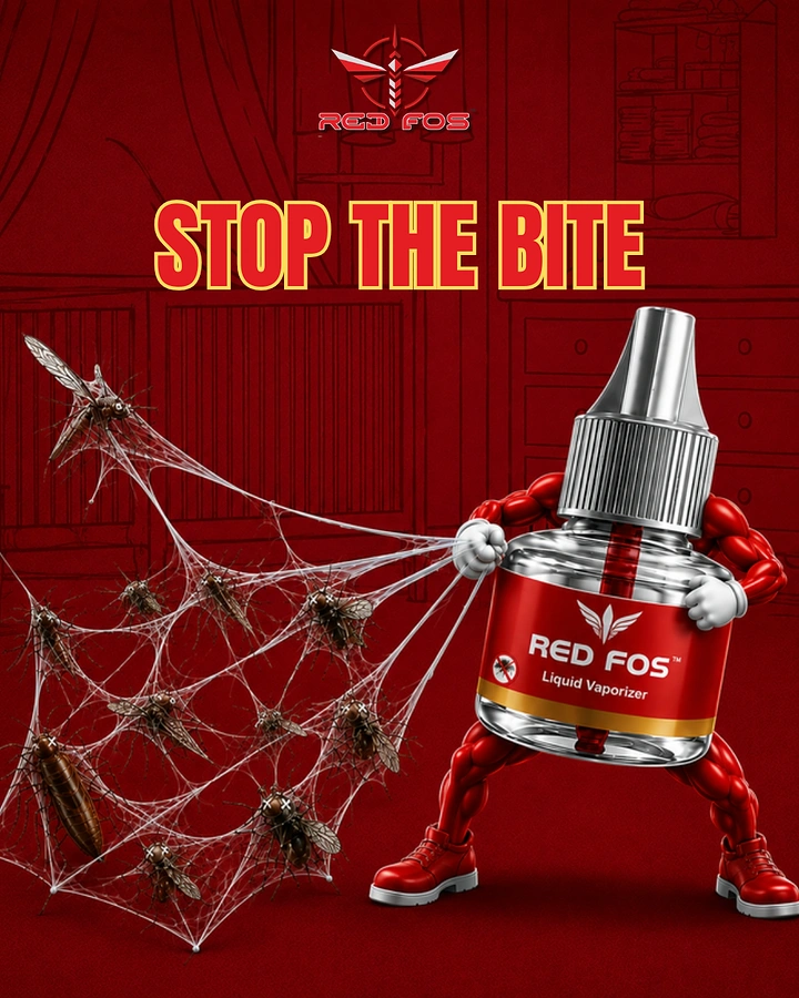 Pest Control creative ad: Vaporizer as superhero breaking webs